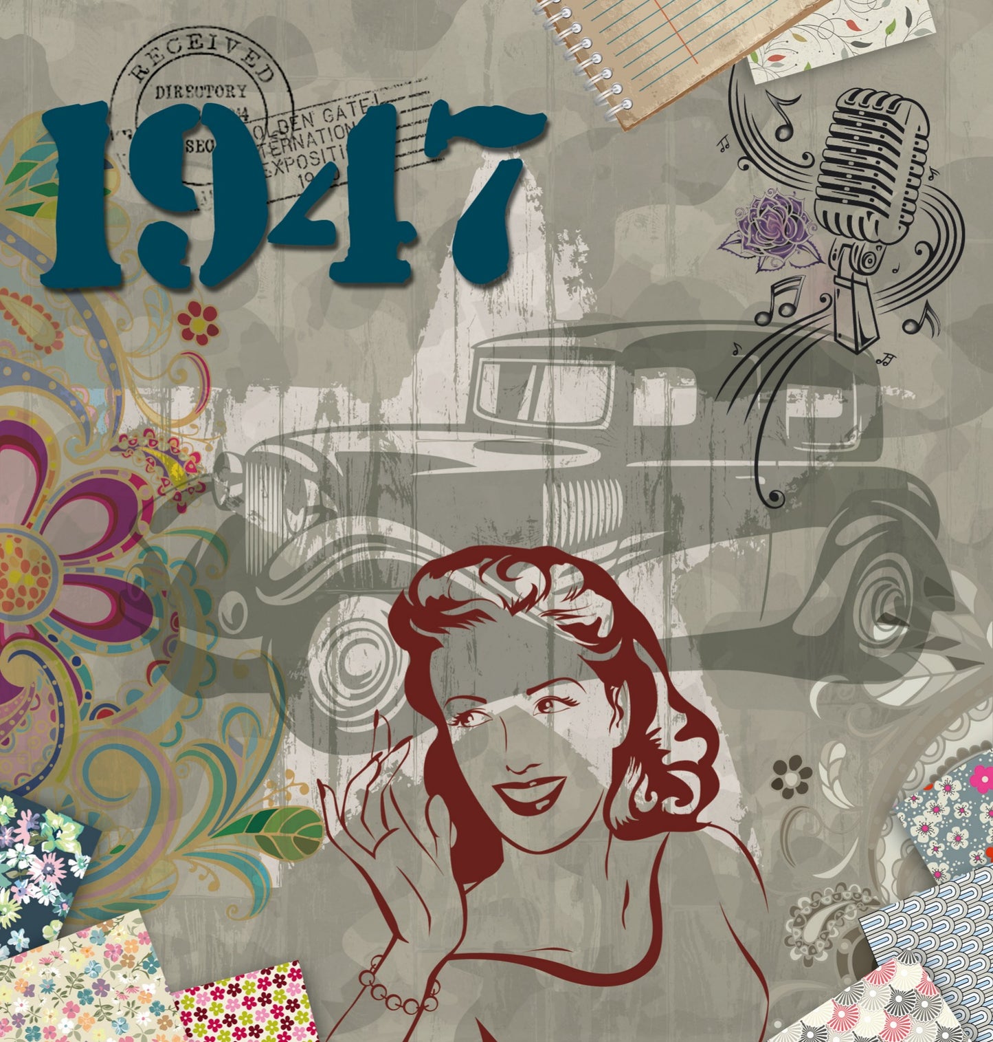 Carte Anniversaire et Evènement Année Naissance 1940-1949